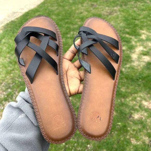 HIGH TIDE LADIES "SEINA" OXEN SANDAL Size 11 Black Shoes - Picture 10 of 11